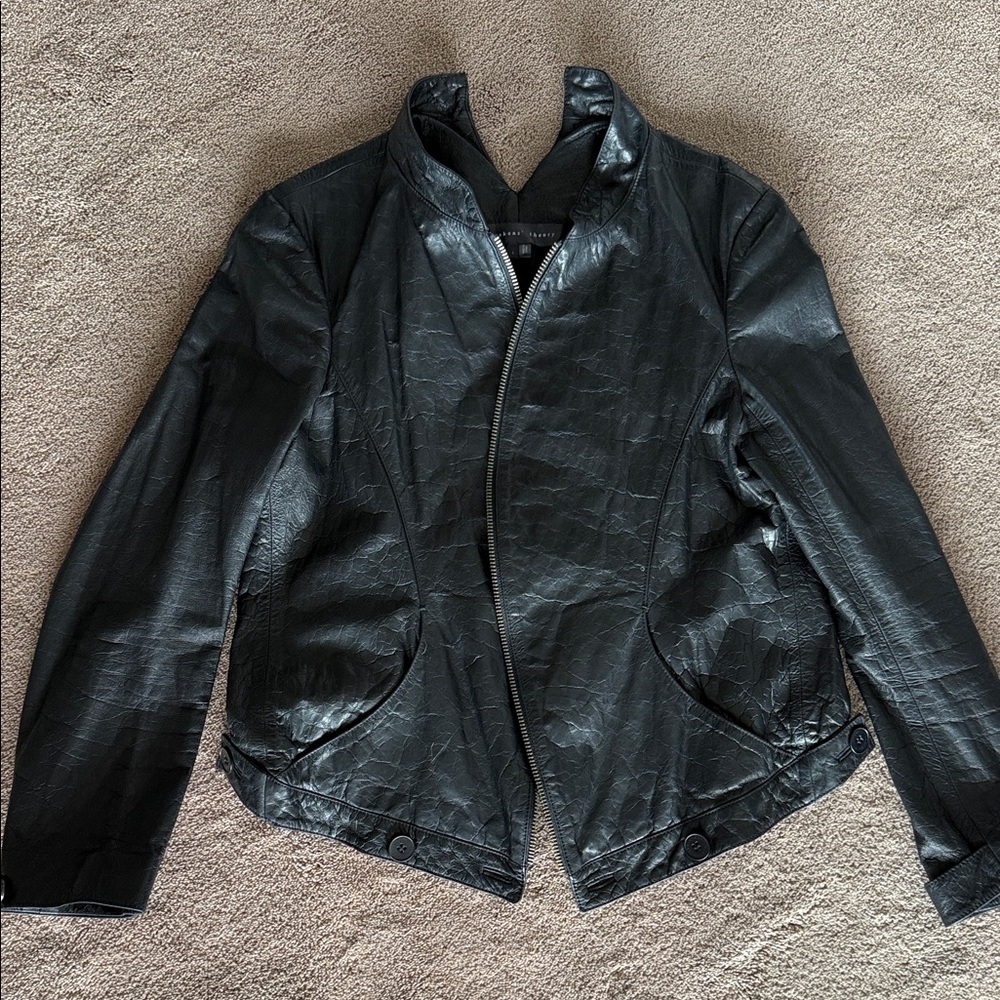 Theyskens' Theory Black Leather Jacket